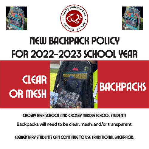  Backpack Policy